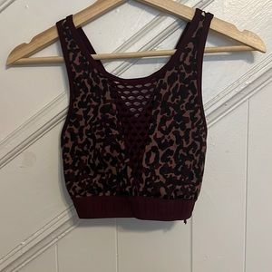 Pink Crossback Sports Bra Without Padding, Size Medium